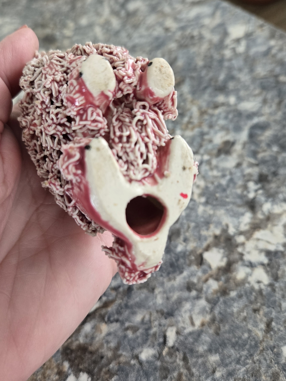 Vintage Pink Spaghetti Poodle Figurine, Mid Century Dog Collectible - Picture 6 of 6